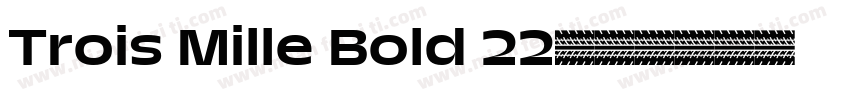 Trois Mille Bold 22字体转换